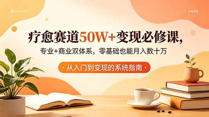 疗愈赛道50W+变现必修课,专业+商业双体系,零基础也能月入数十万-桀创项目掘金社