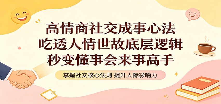 高情商社交成事心法：吃透人情世故底层逻辑，秒变懂事会来事高手-桀创项目掘金社