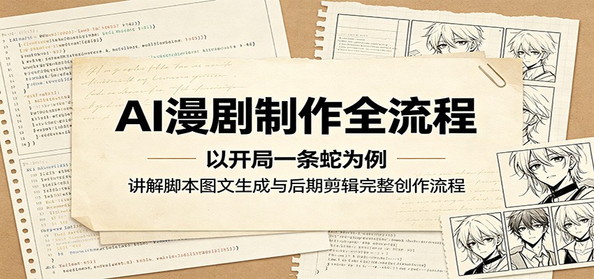 AI漫剧制作全流程:以开局一条蛇为例,讲解脚本图文生成与后期剪辑完整创作流程-桀创项目掘金社