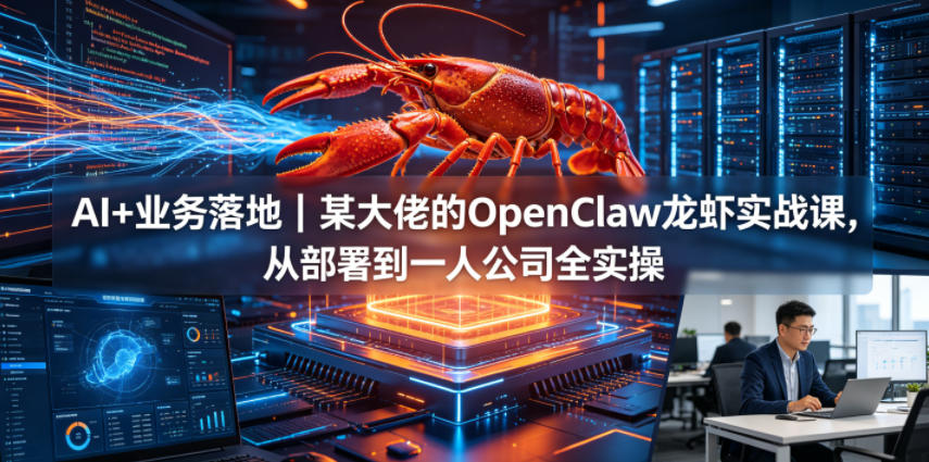 AI+业务落地｜某大佬的OpenClaw小龙虾实战课，从部署到一人公司全实操-桀创项目掘金社