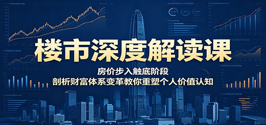 楼市深度解读课:房价步入触底阶段,剖析财富体系变革教你重塑个人价值认知-桀创项目掘金社