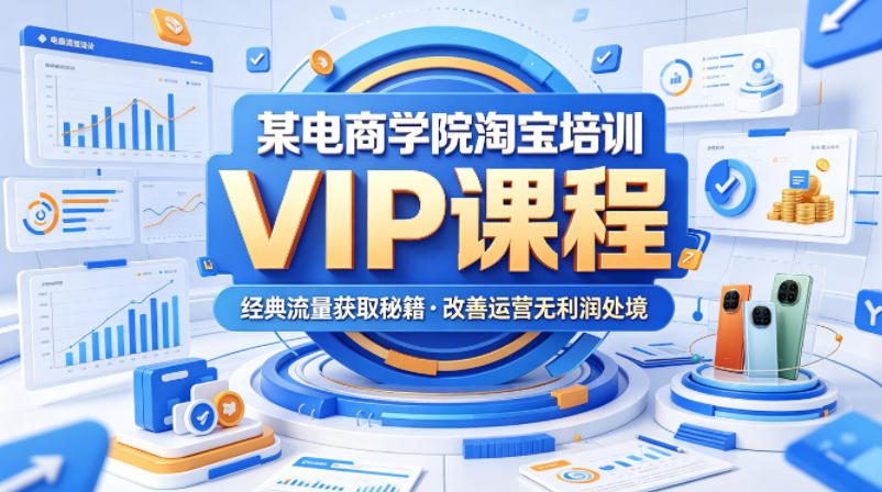 某电商学院淘宝培训VIP课程，各种经典有用的流量获取秘籍，改善运营产品没利润的处境(2026年5月)-桀创项目掘金社