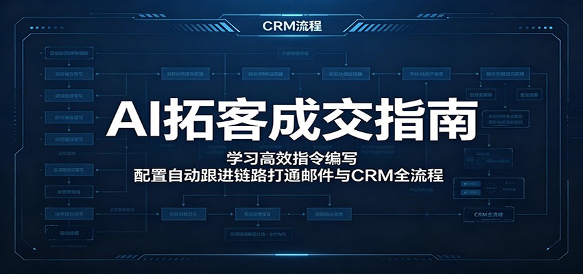 AI拓客成交指南：学习高效指令编写，配置自动跟进链路打通邮件与CRM全流程-桀创项目掘金社