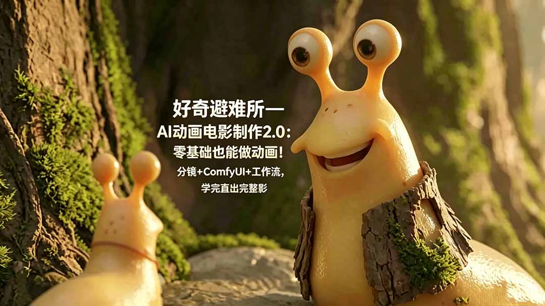 好奇避难所—AI动画电影制作2.0:零基础也能做动画!分镜+ComfyUI+工作流,学完直出完整影片-桀创项目掘金社