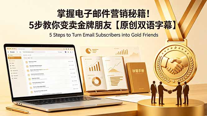 掌握电子邮件营销秘籍!5步教你变卖金牌朋友【原创双语字幕】-桀创项目掘金社