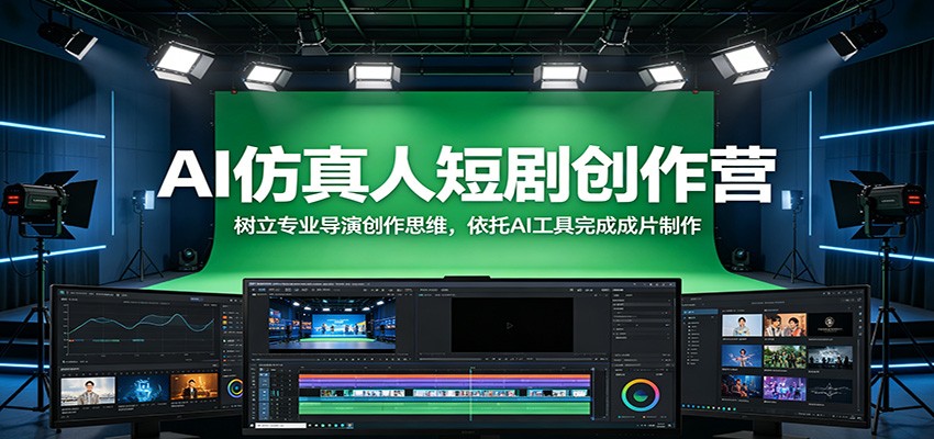 AI仿真人短剧创作营：树立专业导演创作思维，依托AI工具完成成片制作-桀创项目掘金社