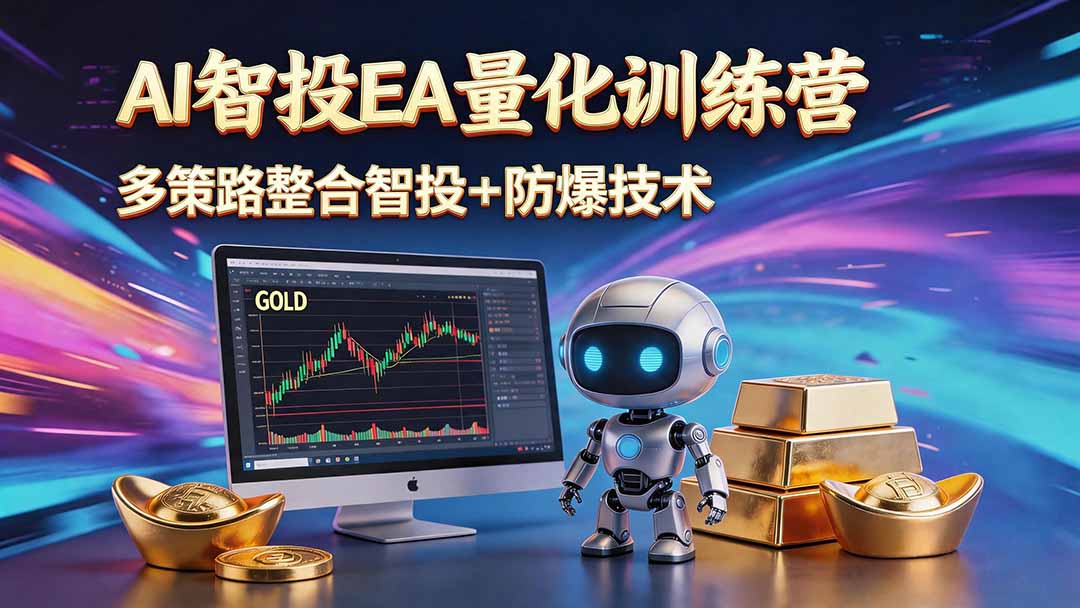 AI智投EA量化运营技术，自动化黄金操盘技术，小白也可以轻松上手日入1000+-桀创项目掘金社