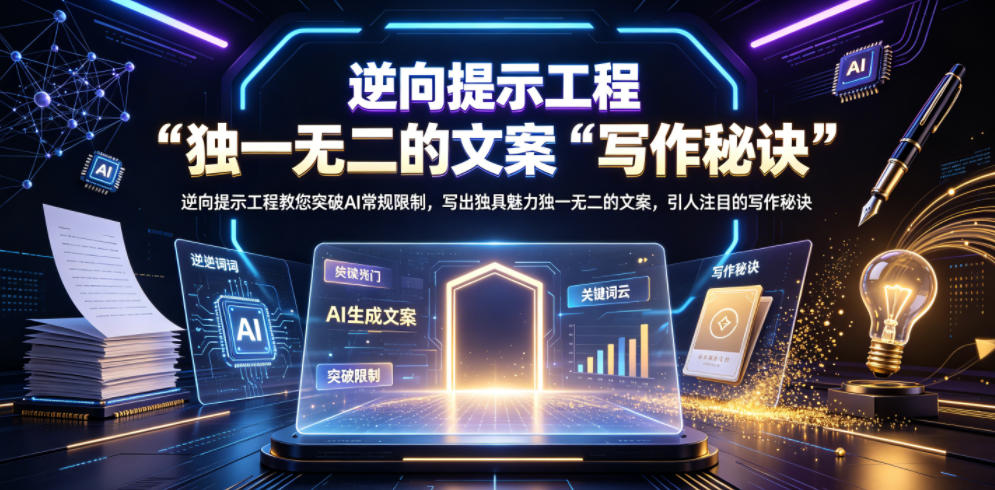 逆向提示工程教您突破AI常规限制,写出独具魅力独一无二的文案,引人注目的写作秘诀【原创双语字幕】-桀创项目掘金社