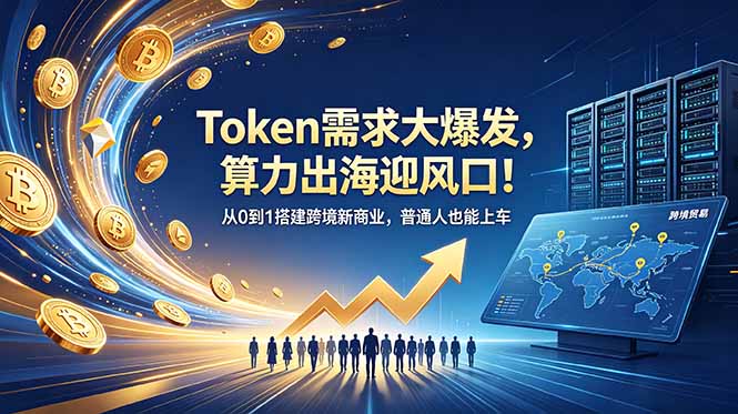 Token需求大爆发,算力出海迎风口!从0到1搭建跨境新商业,普通人也能上车-桀创项目掘金社