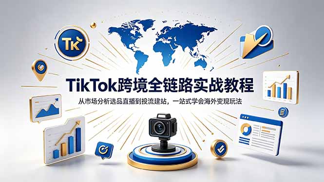 TikTok+独立站跨境基础全套教程,拆解平台盈利逻辑,新手从零跑通变现全流程-桀创项目掘金社
