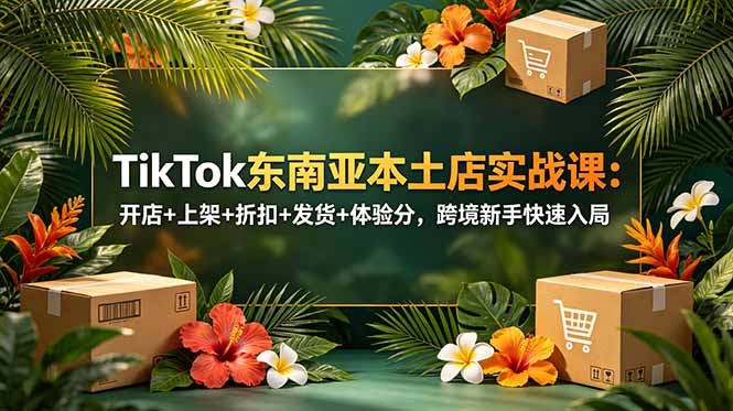 TikTok东南亚本土店实战课:开店+上架+折扣+发货+体验分,跨境新手快速入局-桀创项目掘金社