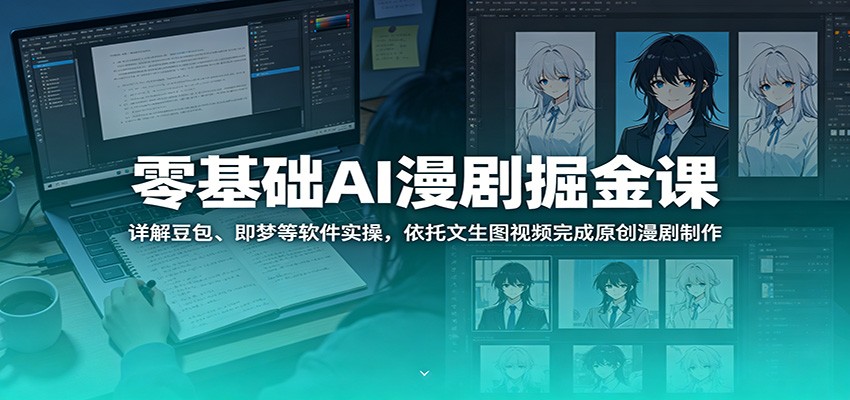 零基础AI漫剧掘金课：详解豆包、即梦等软件实操，依托文生图视频完成原创漫剧制作-桀创项目掘金社
