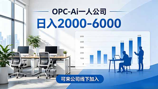 2026创业新风口—OPC一人公司模式震撼首发!日收益2000-6000+,项目绿色长久,安全稳健,合…-桀创项目掘金社