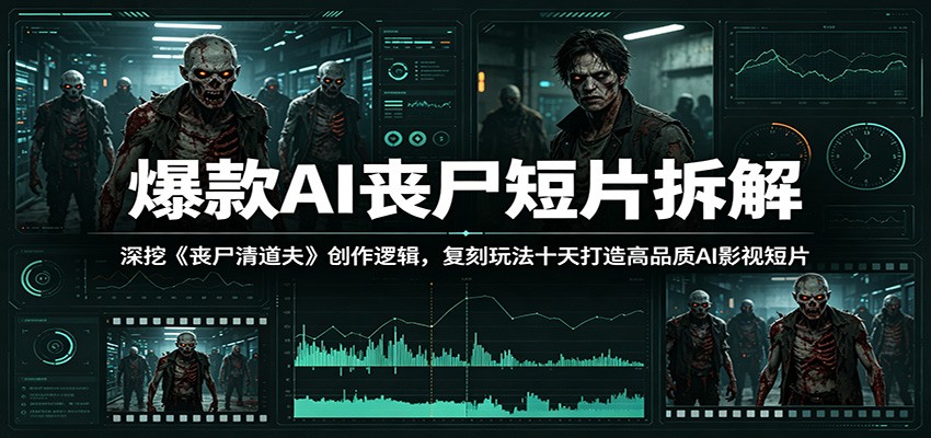 爆款AI丧尸短片拆解：深挖《丧尸清道夫》创作逻辑，复刻玩法快速打造高品质AI影视短片-桀创项目掘金社