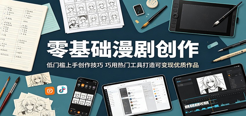 零基础漫剧创作：低门槛上手创作技巧，巧用热门工具打造可变现优质作品-桀创项目掘金社