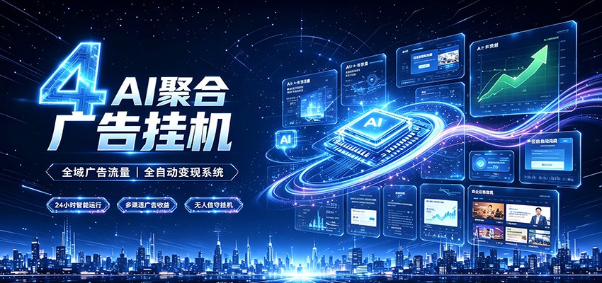 全域广告流量聚合，AI无人挂机稳赚佣金，打造长期稳定被动收入副业-桀创项目掘金社