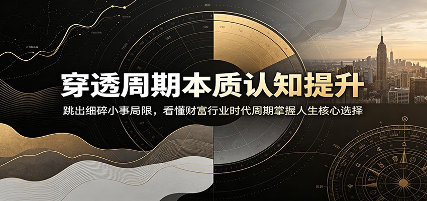 穿透周期本质认知提升：跳出细碎小事局限，看懂财富行业时代周期掌握人生核心选择-桀创项目掘金社