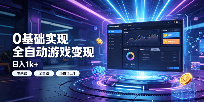 0基础实现全自动游戏变现，日入1k+，小白直接上手搞钱！【揭秘】-桀创项目掘金社