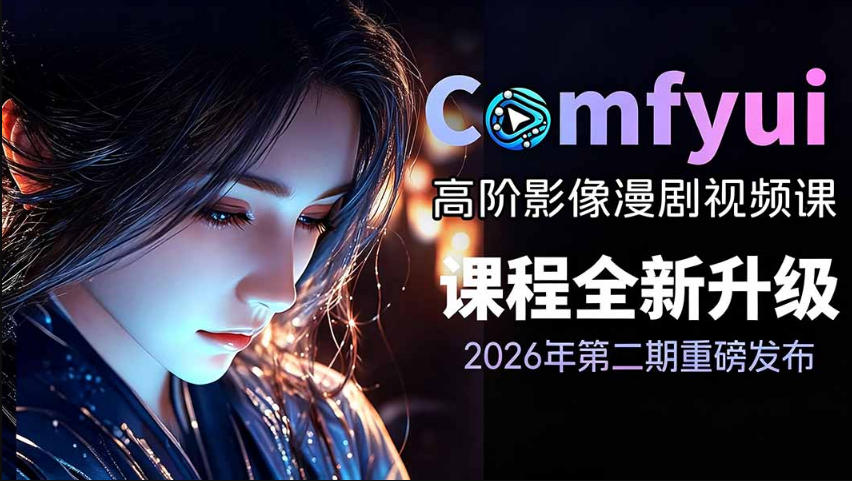 2026新版ComfyUI漫剧动画全流程实战课,0基础入门到进阶全流程动态漫,轻松实现流量变现-桀创项目掘金社