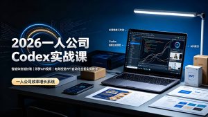 2026一人公司Codex实战课◆智能体技能封装｜即梦API视频｜电商视觉PPT自动化全套实操教学-桀创项目掘金社