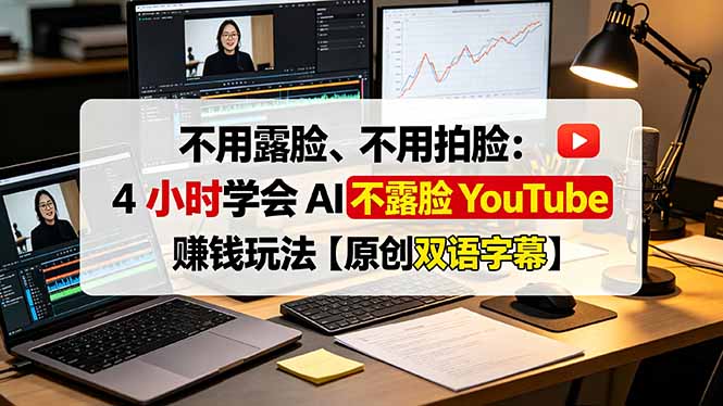 不用露脸、不用拍脸:4 小时学会 AI 不露脸 YouTube 赚钱玩法【原创双语字幕】-桀创项目掘金社