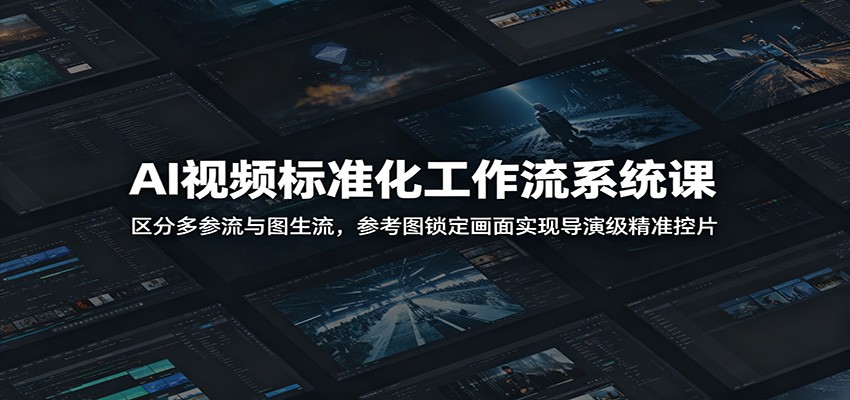 AI视频标准化工作流系统课:区分多参流与图生流,参考图锁定画面实现导演级精准控片-桀创项目掘金社
