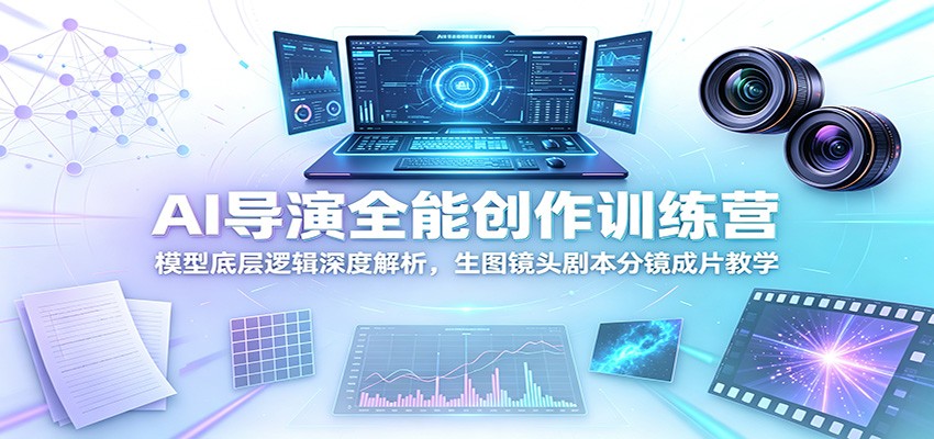 AI导演全能创作训练营：模型底层逻辑深度解析，生图镜头剧本分镜成片教学-桀创项目掘金社