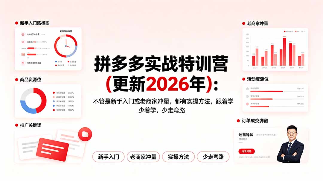 拼多多实战特训营(更新2026年-桀创项目掘金社