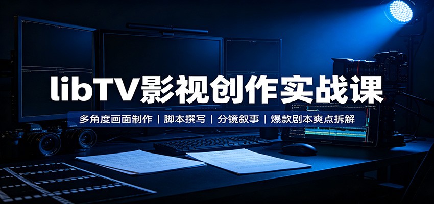 libTV影视创作实战课：多角度画面制作，脚本撰写，分镜叙事，爆款剧本爽点拆解-桀创项目掘金社