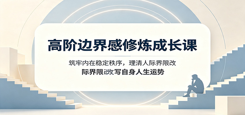 高阶边界感修炼成长课：筑牢内在稳定秩序，理清人际界限改写自身人生运势-桀创项目掘金社