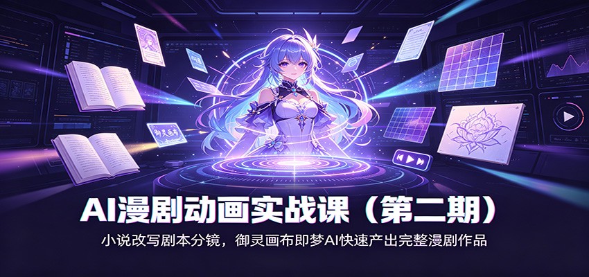 AI漫剧动画实战课(第二期)：小说改写剧本分镜，御灵画布即梦AI快速产出完整漫剧作品-桀创项目掘金社
