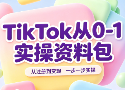 TikTok从0-1实操资料包：养号SOP+爆款公式+投流手册-桀创项目掘金社