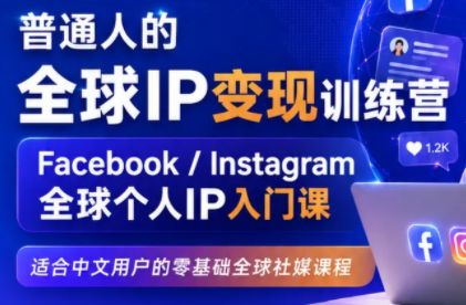 建立海外社媒底层逻辑，打造能变现的个人IP-桀创项目掘金社