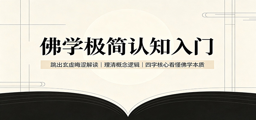佛学极简认知入门：跳出玄虚晦涩解读，理清概念逻辑，四字核心看懂佛学本质-桀创项目掘金社
