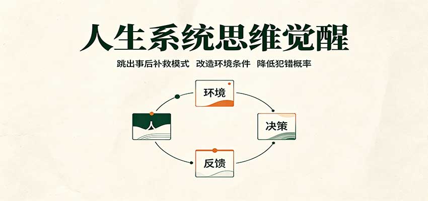 人生系统思维觉醒：跳出事后补救模式，改造环境条件，降低犯错概率-桀创项目掘金社