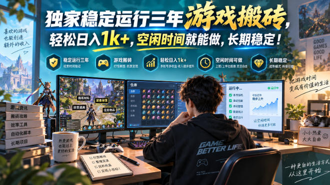 三款AI自动化游戏副业，日入千元，可批量矩阵操作适合新手小白！-桀创项目掘金社