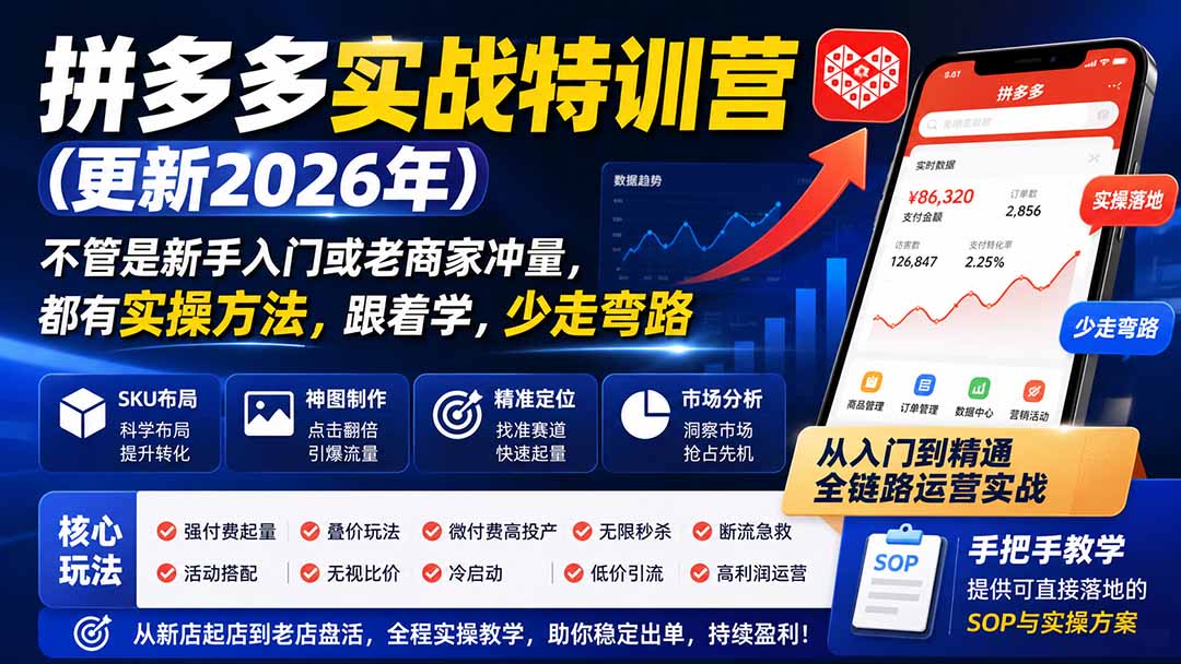 拼多多实战特训营(更新0915-桀创项目掘金社