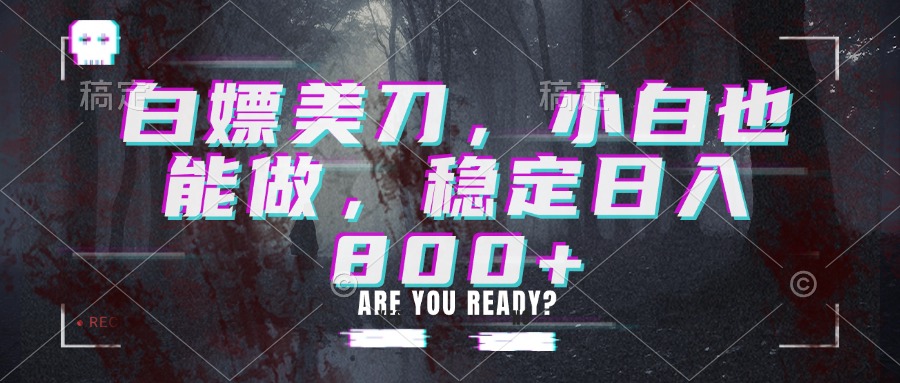 白嫖美刀，小白也能做，稳定日入800+-桀创项目掘金社