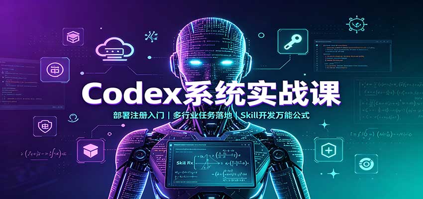 Codex系统实战课：部署注册入门，多行业任务落地，Skill开发万能公式-桀创项目掘金社