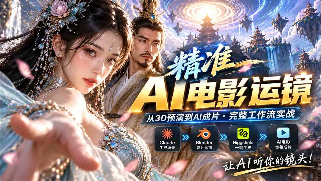 AI视频终于能精准运镜了！Claude + Blender + Higgsfield 免费插件实测-桀创项目掘金社