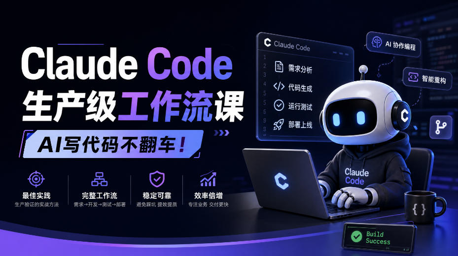 Claude Code生产级工作流课，AI写代码不翻车！【原创双语字幕】-桀创项目掘金社