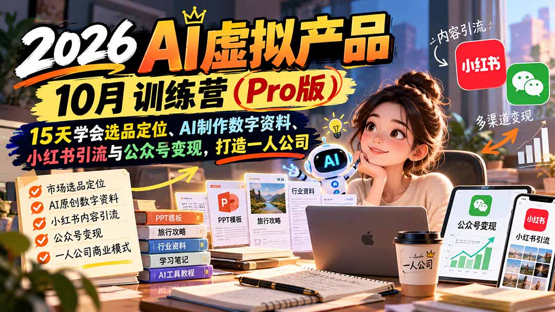2026AI虚拟产品10月训练营(Pro版-桀创项目掘金社
