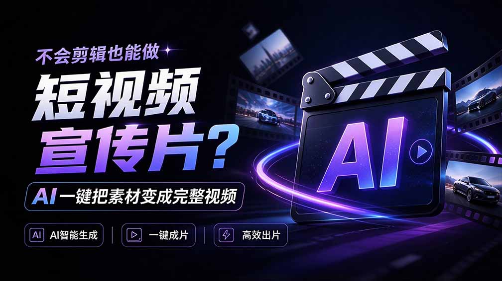 我跪下来了！不会剪辑也能做短视频宣传片？ AI 一键把素材变成完整视频，真是神奇，OpenFilm 超省事-桀创项目掘金社