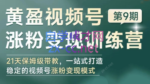 黄盈·视频号涨粉变现训练营-桀创项目掘金社