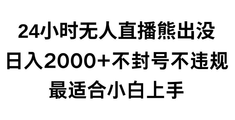 快手24小时无人直播熊出没，不封直播间，不违规，日入2000+，最适合小白上手，保姆式教学【揭秘】-桀创项目掘金社