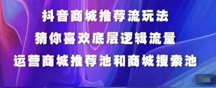 抖音商城运营课程，猜你喜欢入池商城搜索商城推荐人群标签覆盖-桀创项目掘金社