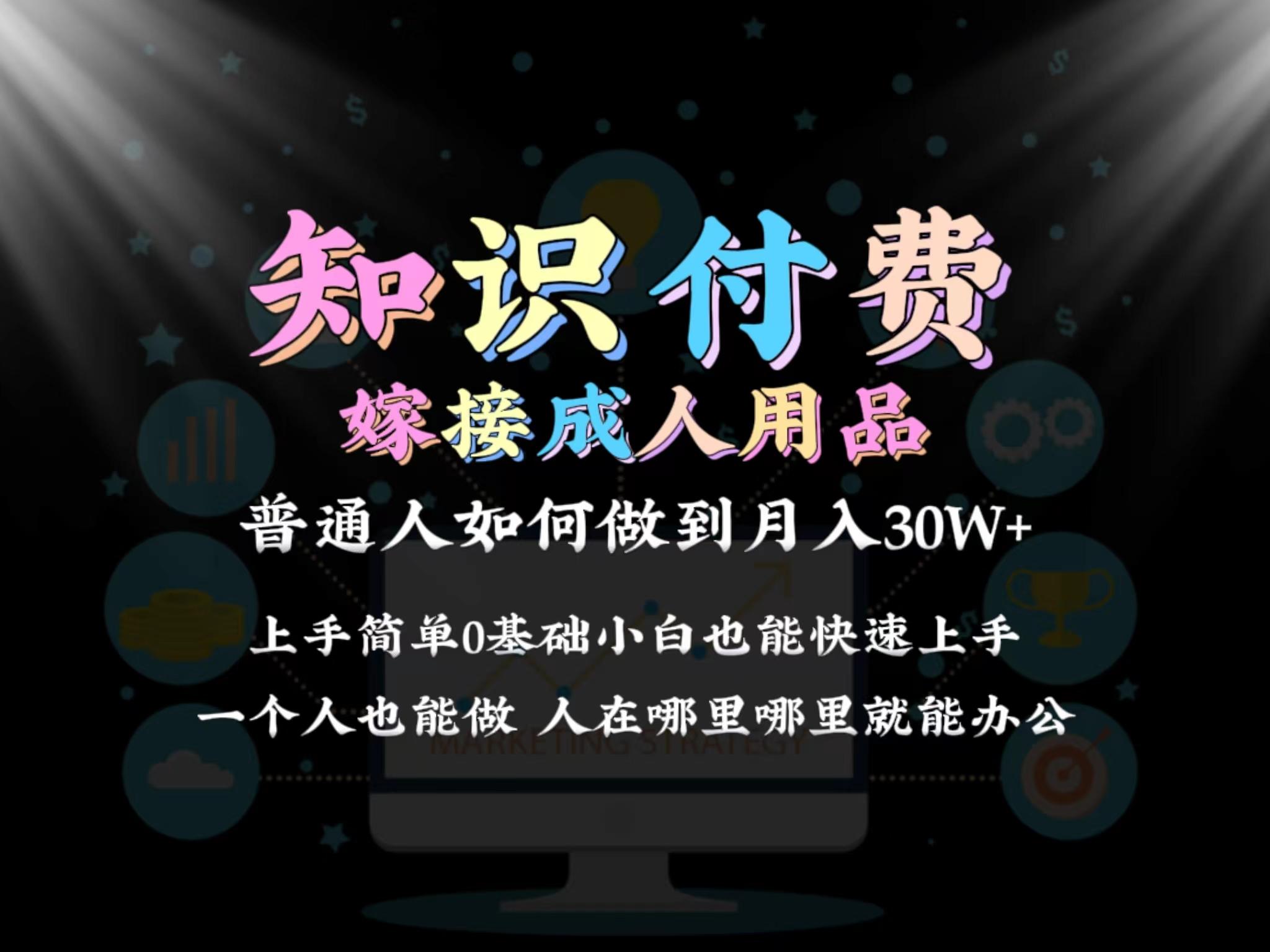 2024普通人做知识付费结合成人用品如何实现单月变现30w 保姆教学1.0-桀创项目掘金社