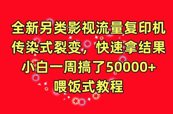 全新另类影视流量复印机，传染式裂变，快速拿结果，小白一周搞了50000+，喂饭式教程【揭秘】-桀创项目掘金社