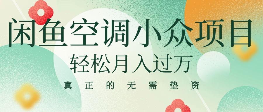 闲鱼卖空调小众项目 轻松月入过万 真正的无需垫资金-桀创项目掘金社