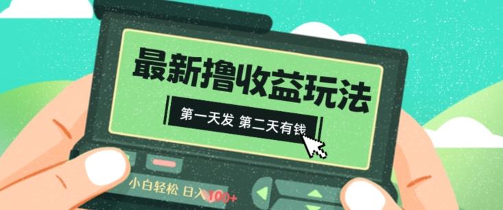 2024最新撸视频收益玩法，第一天发，第二天就有钱-桀创项目掘金社